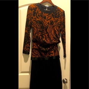 Vintage Flora Kung 100% Silk Beautiful dress